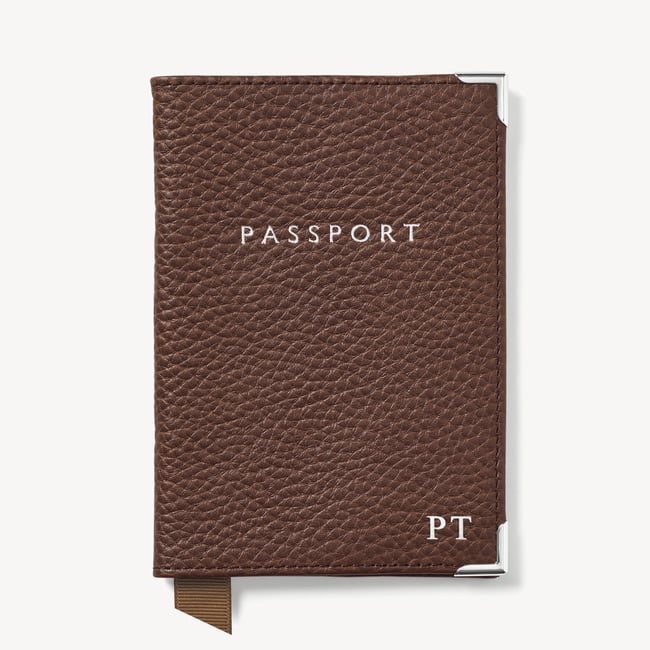 Passport Cover Tobacco Pebble