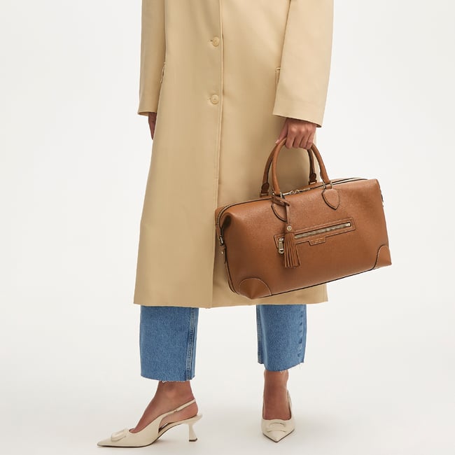 Hudson Bag Tan Milled Pebble