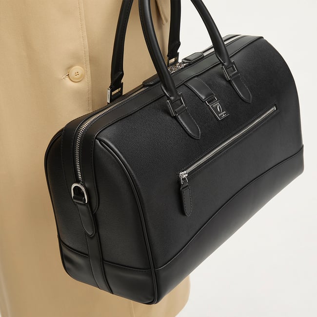 Connaught Flight Work Bag Black Saffiano