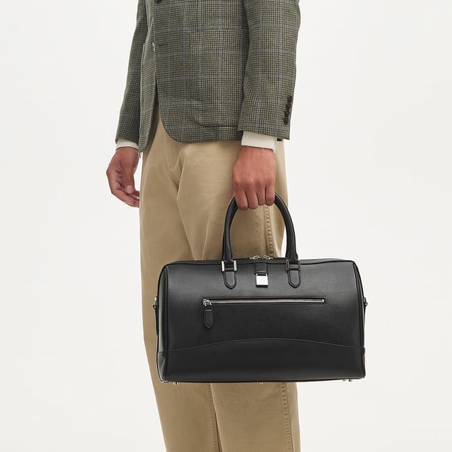 Connaught Flight Work Bag Black Saffiano