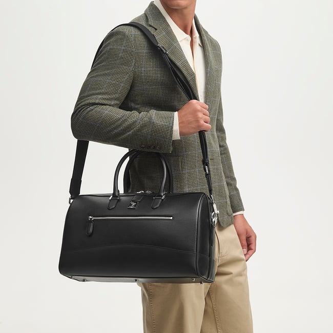 Connaught Flight Work Bag Black Saffiano
