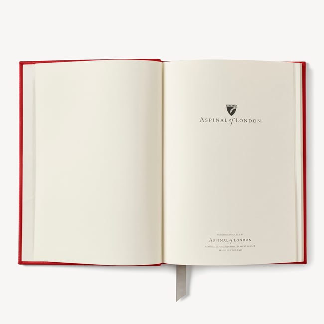 A5 Leather Bound Notebook Cardinal Red Pebble