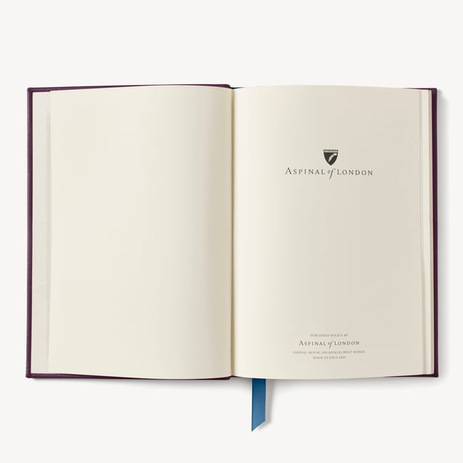 A5 Leather Bound Notebook Fig Pebble