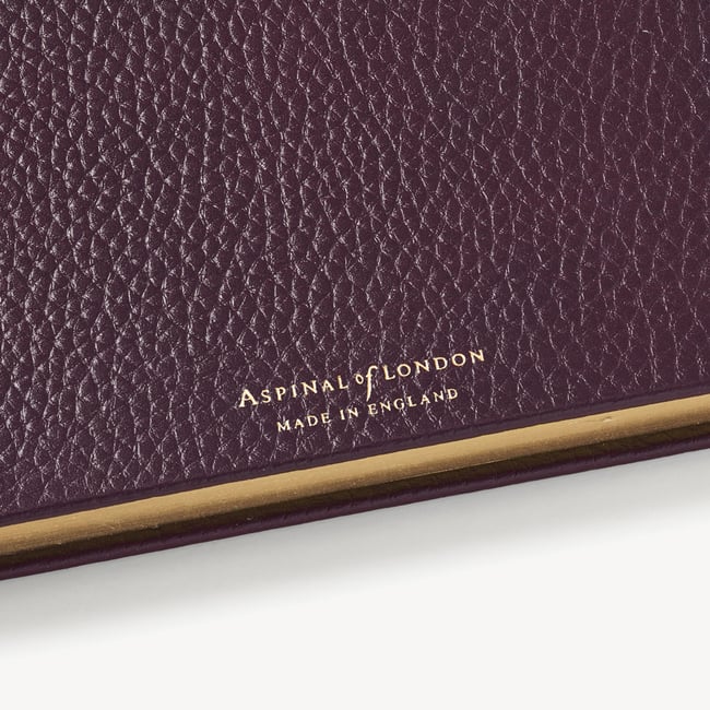 A5 Leather Bound Notebook Fig Pebble
