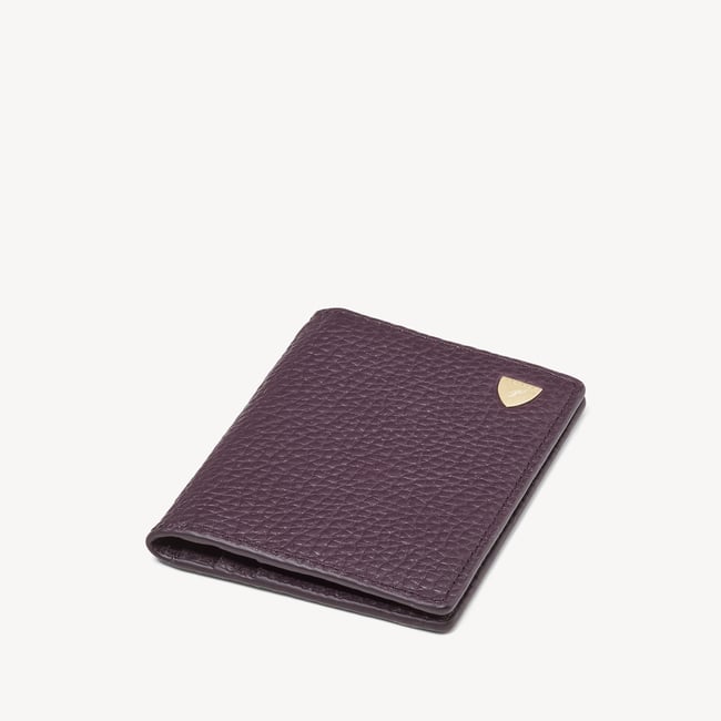 Double Fold Credit Card Holder Fig Pebble