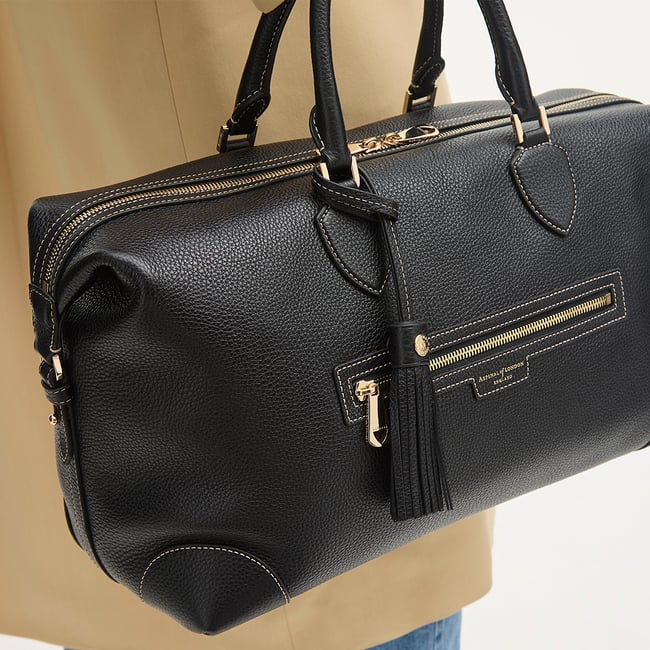 Hudson Bag Black Milled Pebble