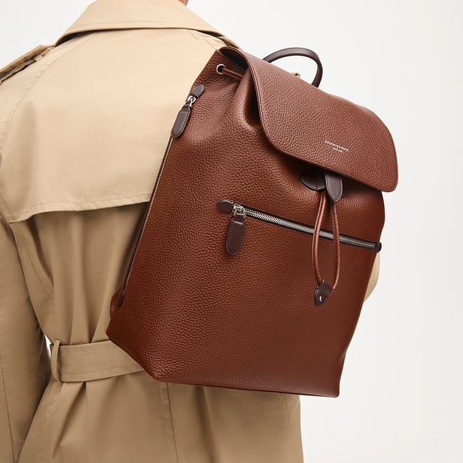 Reporter Backpack Tobacco Pebble