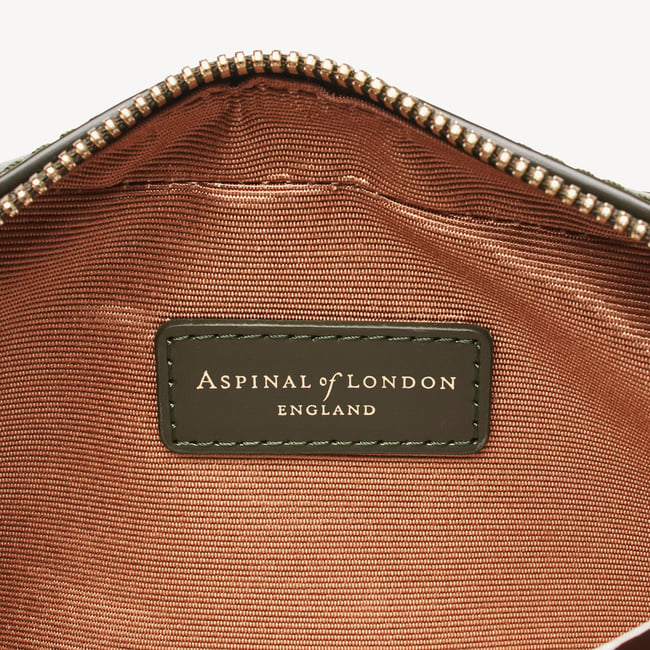 Camera Crossbody Evergreen Woven Leather