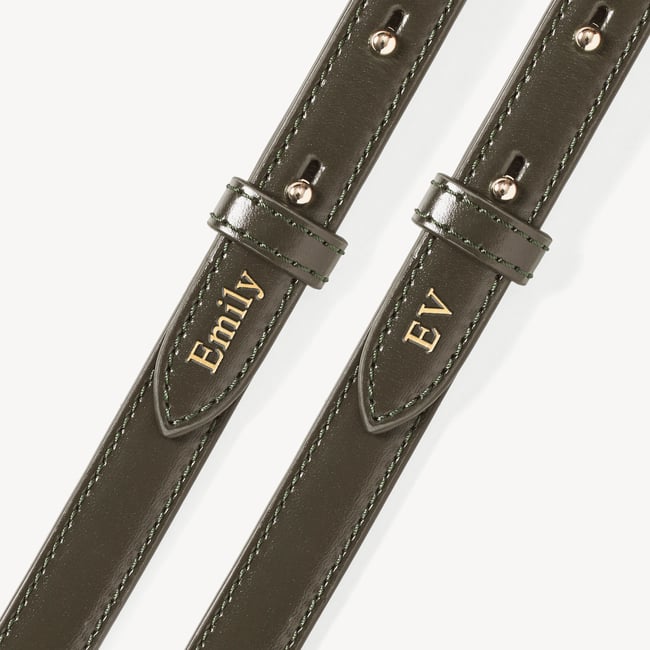 Camera Crossbody Evergreen Woven Leather