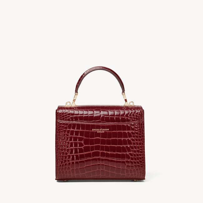 Midi Mayfair® Merlot Patent Croc