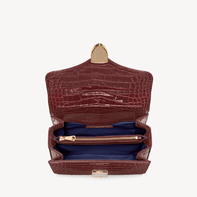 Midi Mayfair® Merlot Patent Croc