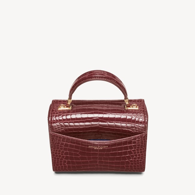 Midi Mayfair® Merlot Patent Croc