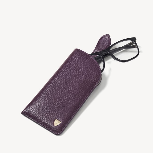 Glasses Case with Tab Fig Pebble