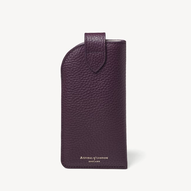 Glasses Case with Tab Fig Pebble