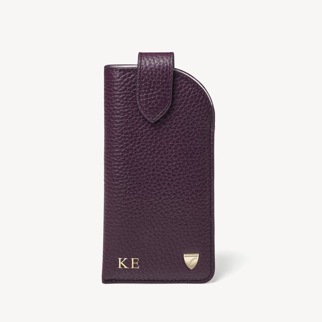 Glasses Case with Tab Fig Pebble