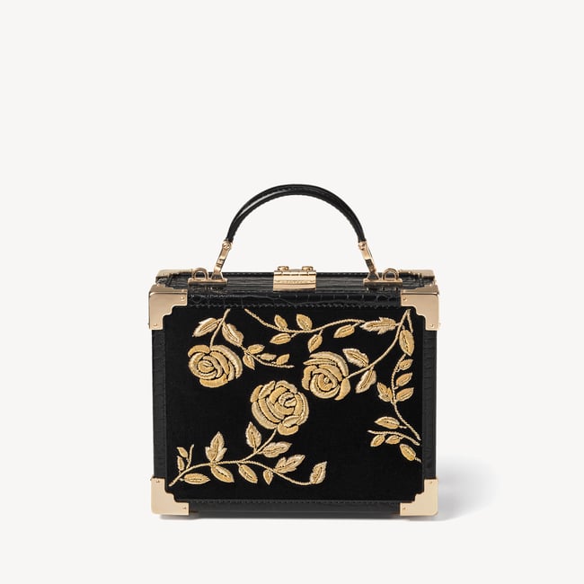 Trunk Gold Rose Hand Embroidery