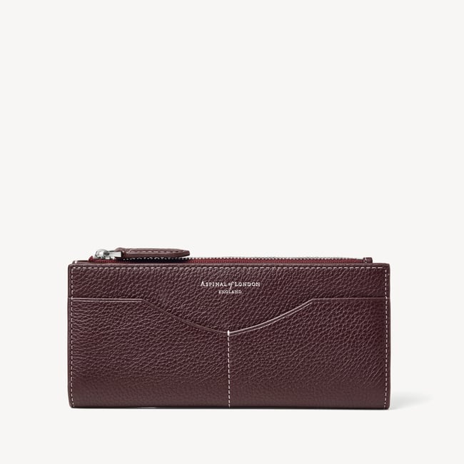 Large Hudson Wallet Wine Milled Pebble