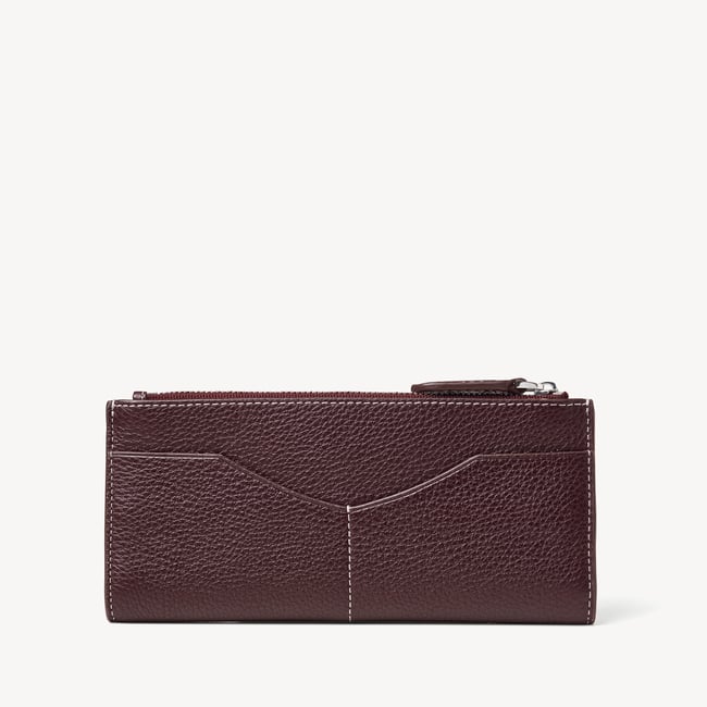 Large Hudson Wallet Wine Milled Pebble