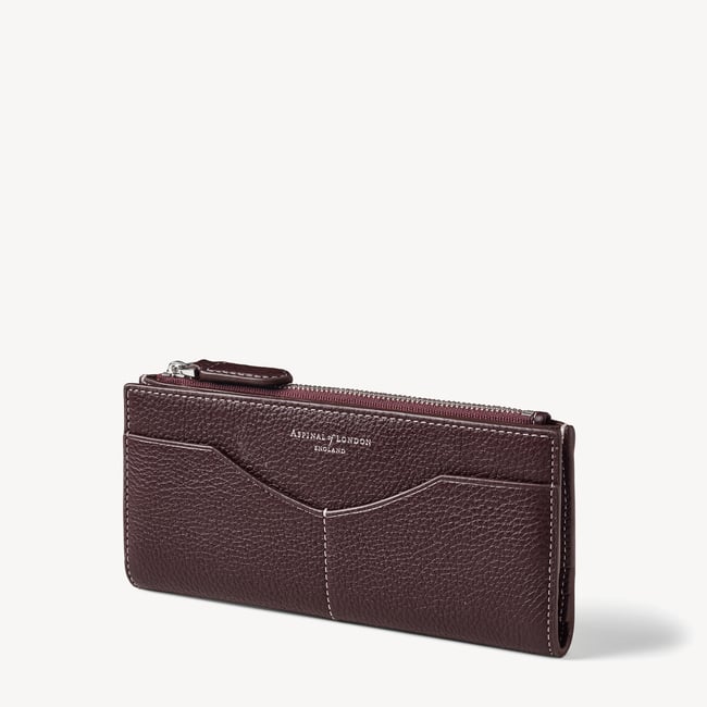 Large Hudson Wallet Wine Milled Pebble