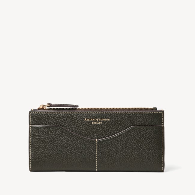 Large Hudson Wallet Forest Green Pebble