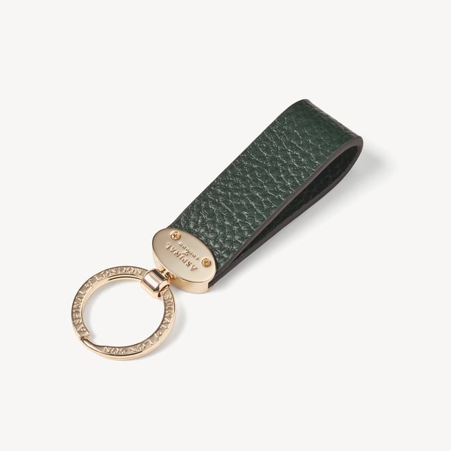 Oval Loop Keyring Alpine Green Pebble