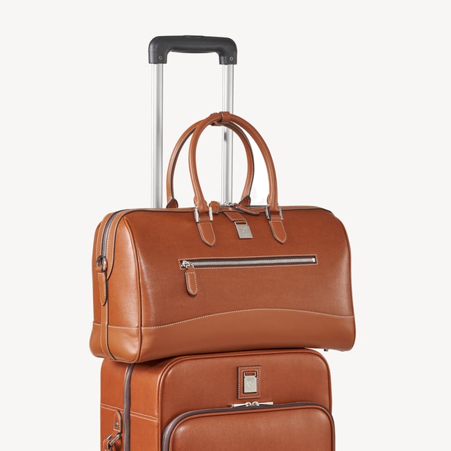 Connaught Flight Work Bag Tan Saffiano