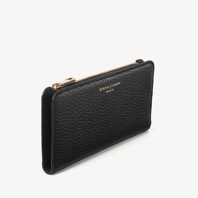 Mayfair® Large Credit Card Wallet Black Pebble