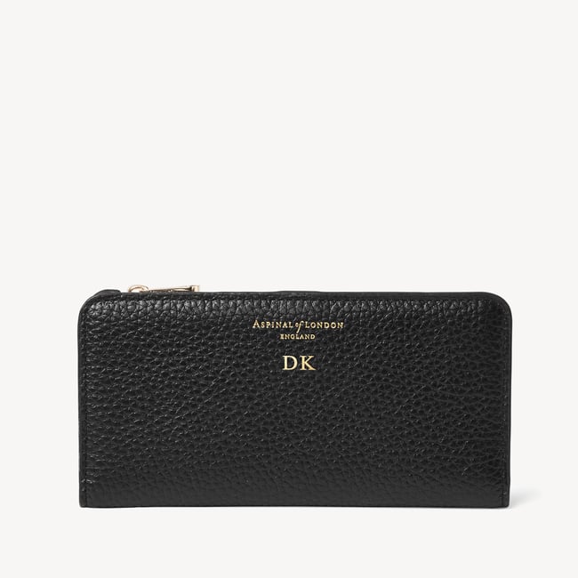 Mayfair® Large Credit Card Wallet Black Pebble