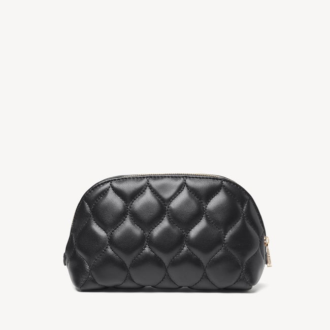 Classic Makeup Case Black Quilted Nappa