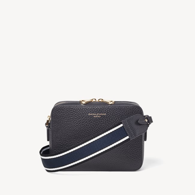 Camera Crossbody with Changeable Straps Navy Pebble