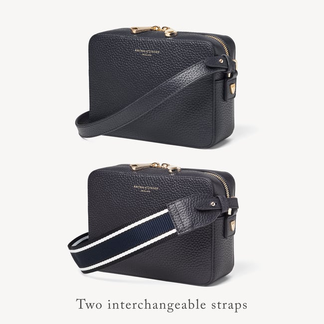 Camera Crossbody with Changeable Straps Navy Pebble