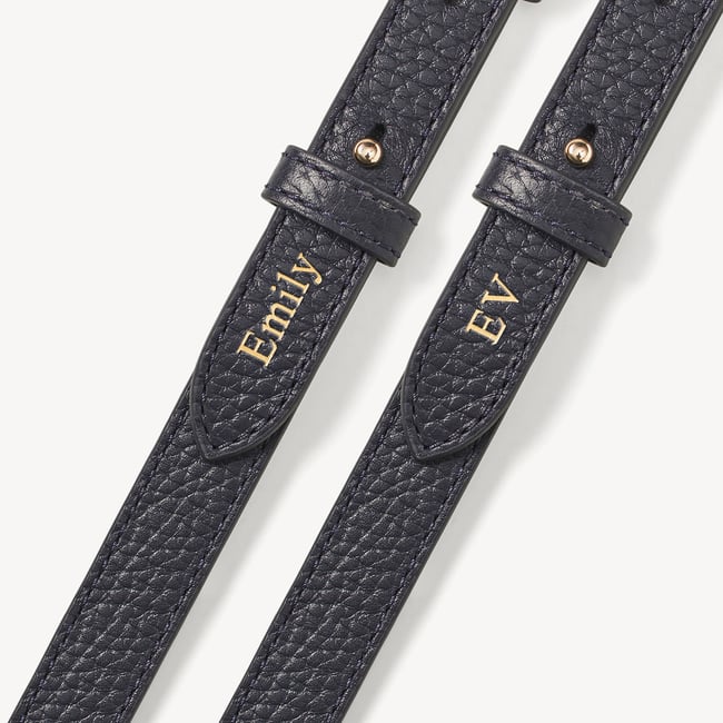 Camera Crossbody with Changeable Straps Navy Pebble