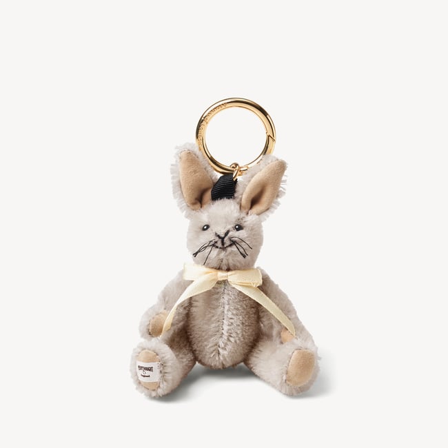 Binky Bunny Keyring Charm Mohair Bunny