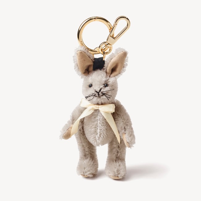 Binky Bunny Keyring Charm Mohair Bunny