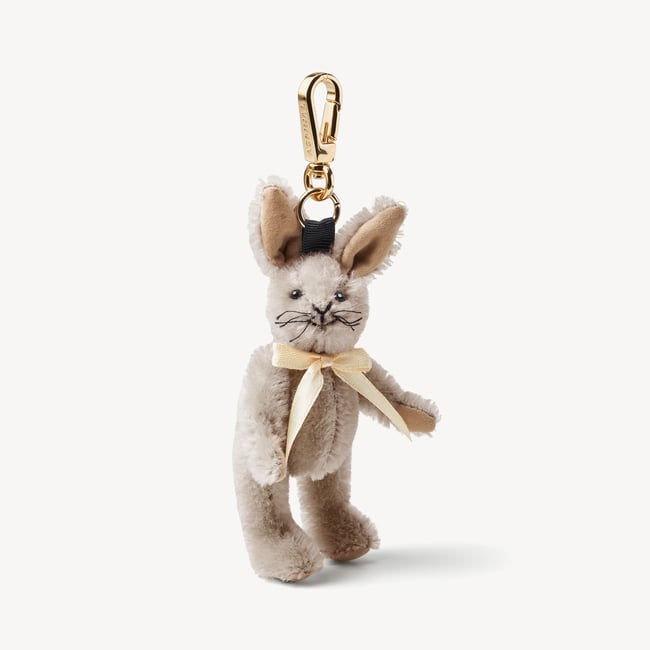 Binky Bunny Keyring Charm Mohair Bunny