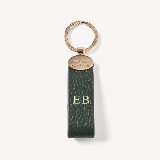 Oval Loop Keyring Alpine Green Pebble