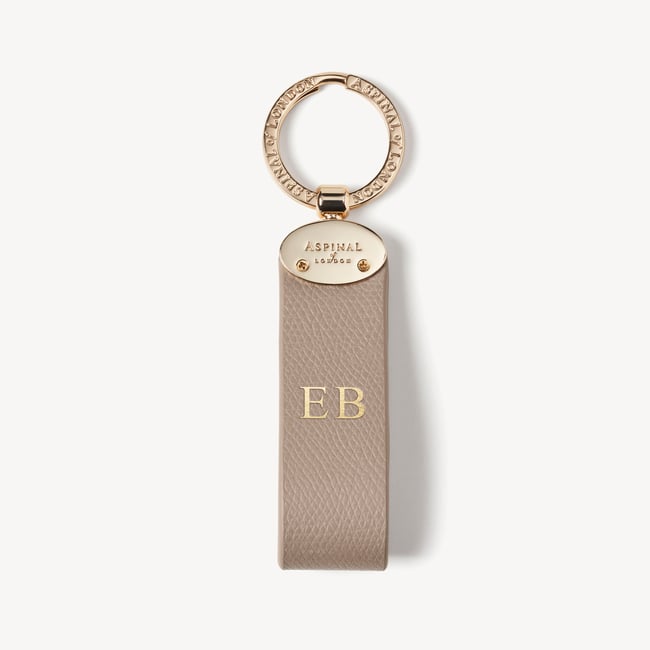 Oval Loop Keyring Moleskin Soft Saffiano