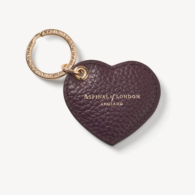Small Heart Keyring Fig Pebble