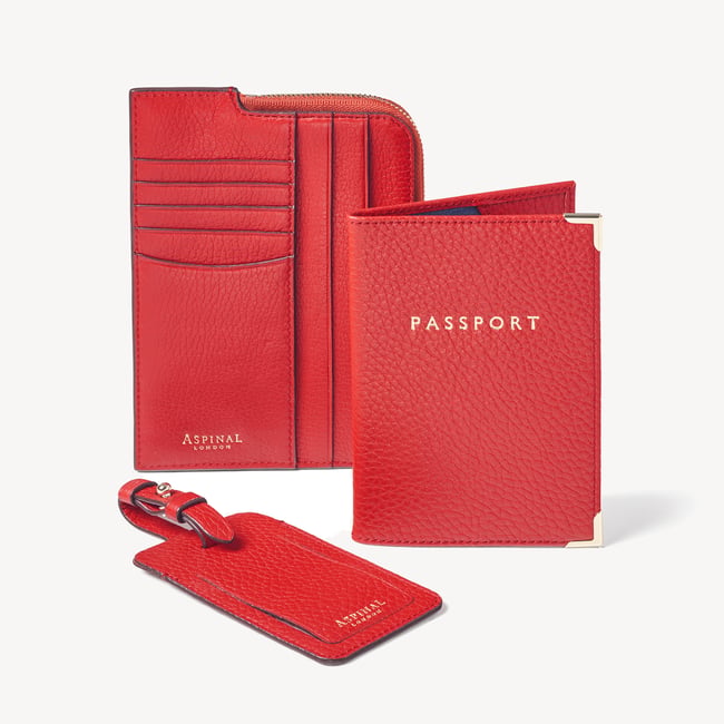 Zipped Travel Collection Cardinal Red Pebble