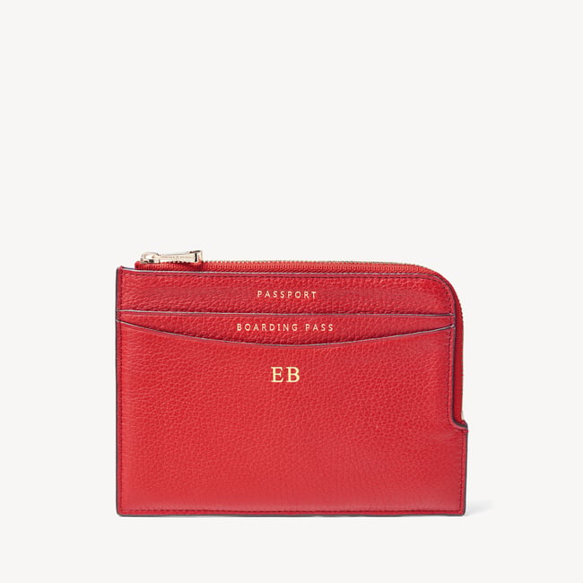 Zipped Travel Collection Cardinal Red Pebble