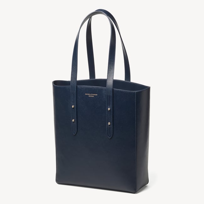Essential Tote  Navy Saffiano