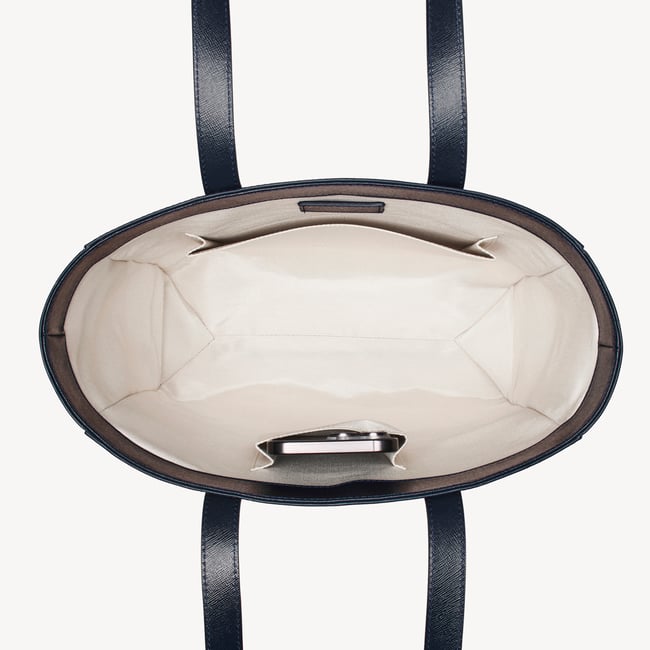 Essential Tote  Navy Saffiano