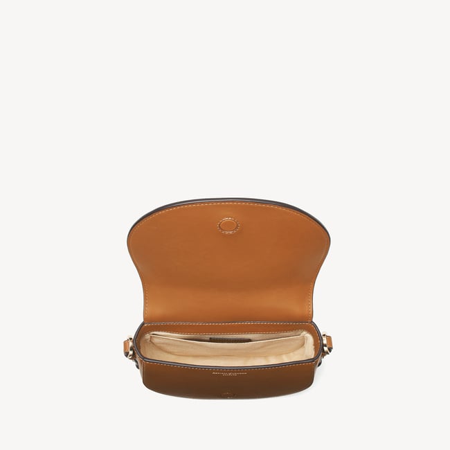 Small Stella Satchel Crossbody Smooth Tan