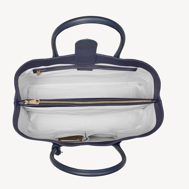 London Tote Navy Pebble