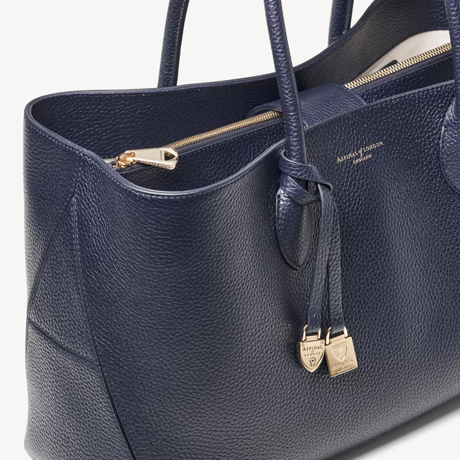 London Tote Navy Pebble