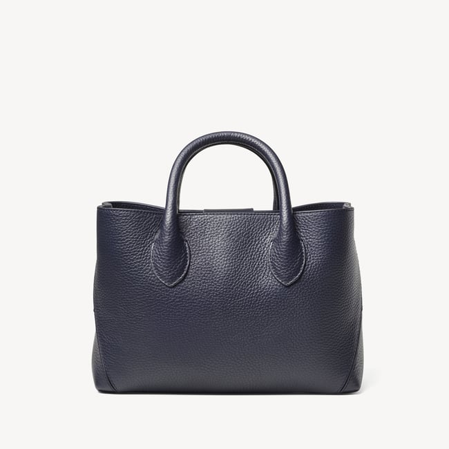 Midi London Tote Navy Pebble
