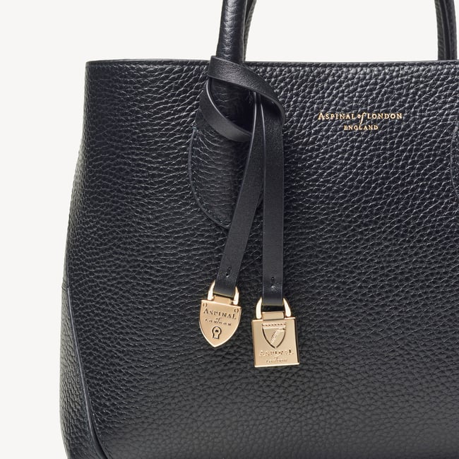 Midi London Tote Navy Pebble