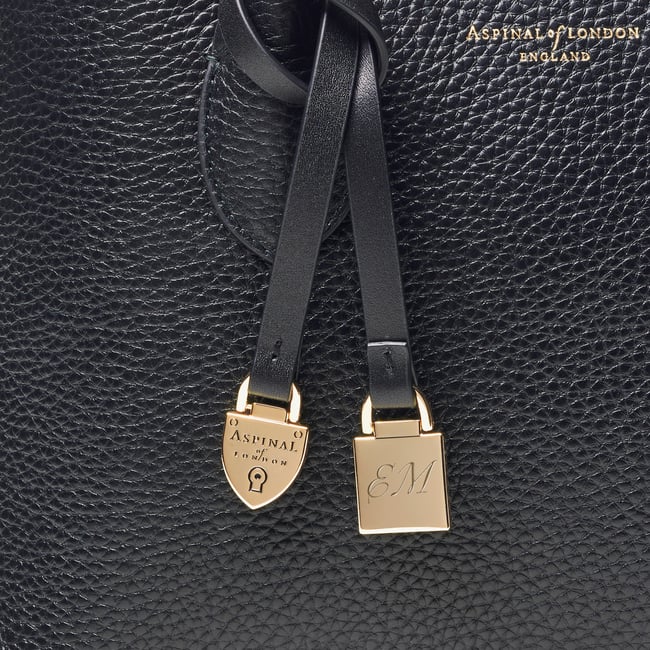 Midi London Tote Navy Pebble