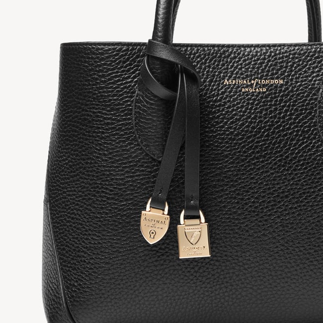 Midi London Tote Black Pebble