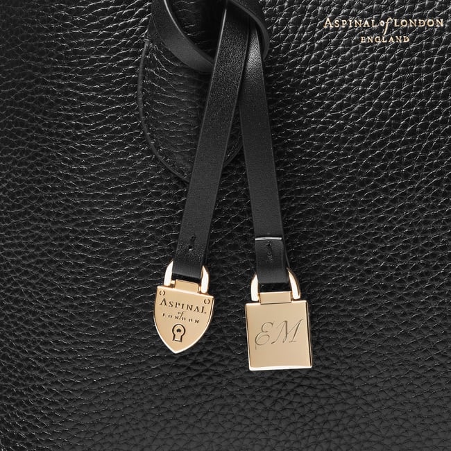 Midi London Tote Black Pebble